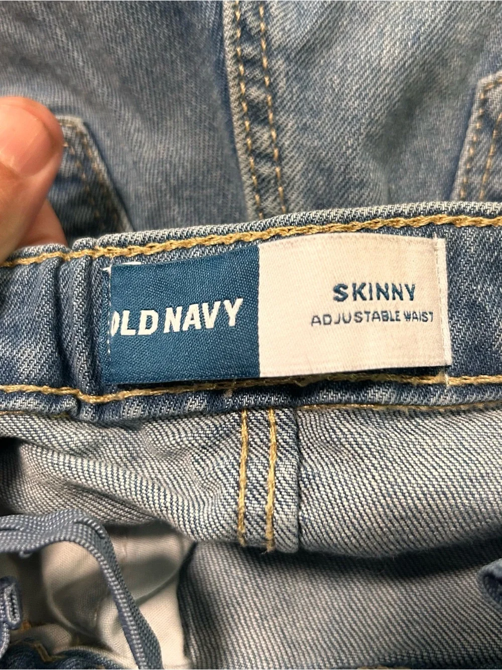 Old Navy Skinny Denim Jeans Pants Toddler Girls 4T Light Wash Adjustable Waist